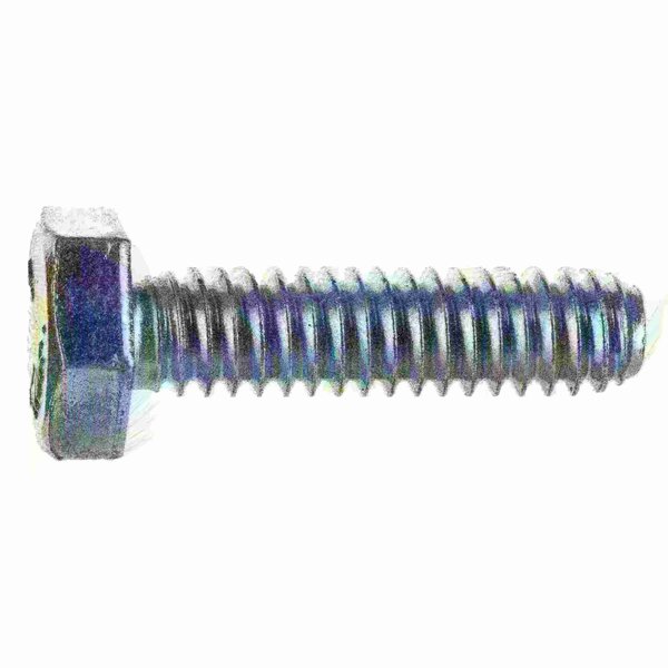 Midwest Fastener Grade 5, 1/4"-20 Hex Head Cap Screw, Zinc Plated Steel, 1 in L, 10 PK 933883